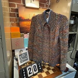 Garnet hill knitted sweater blazer